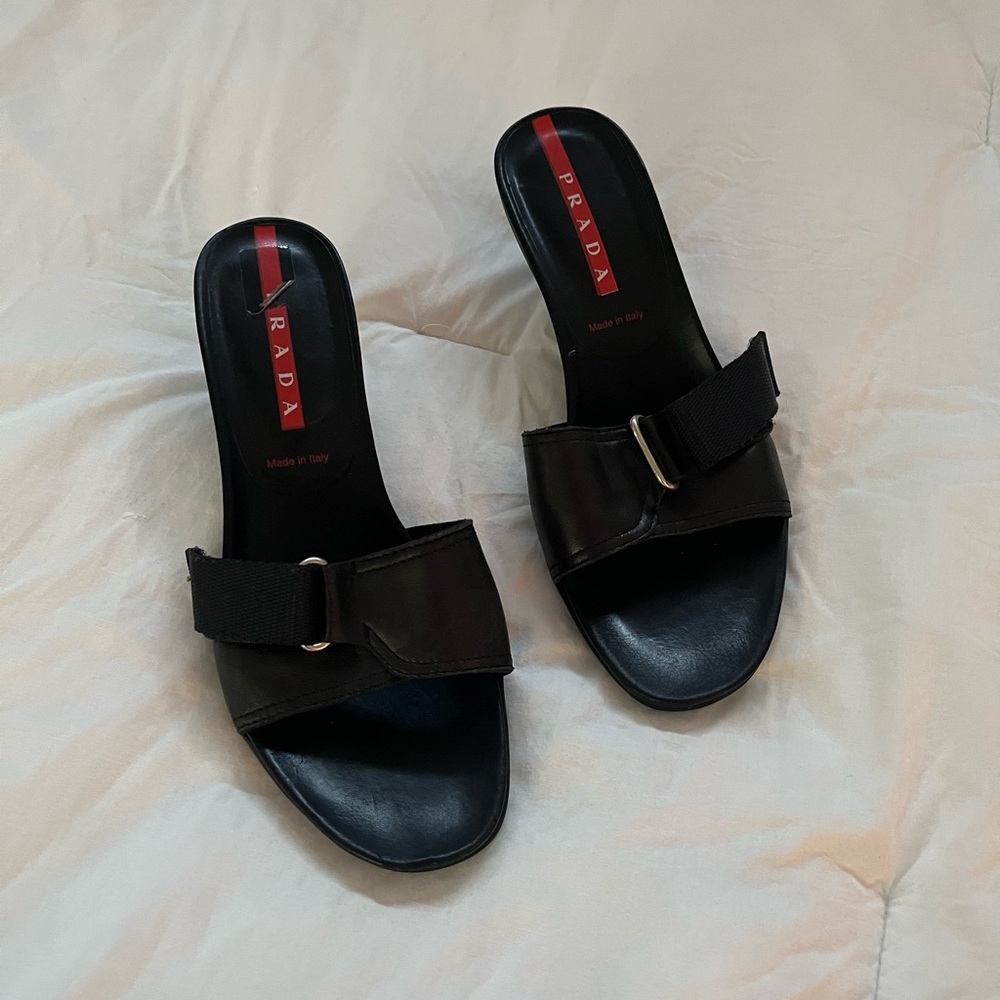 Prada Black Women's Slide Sandals